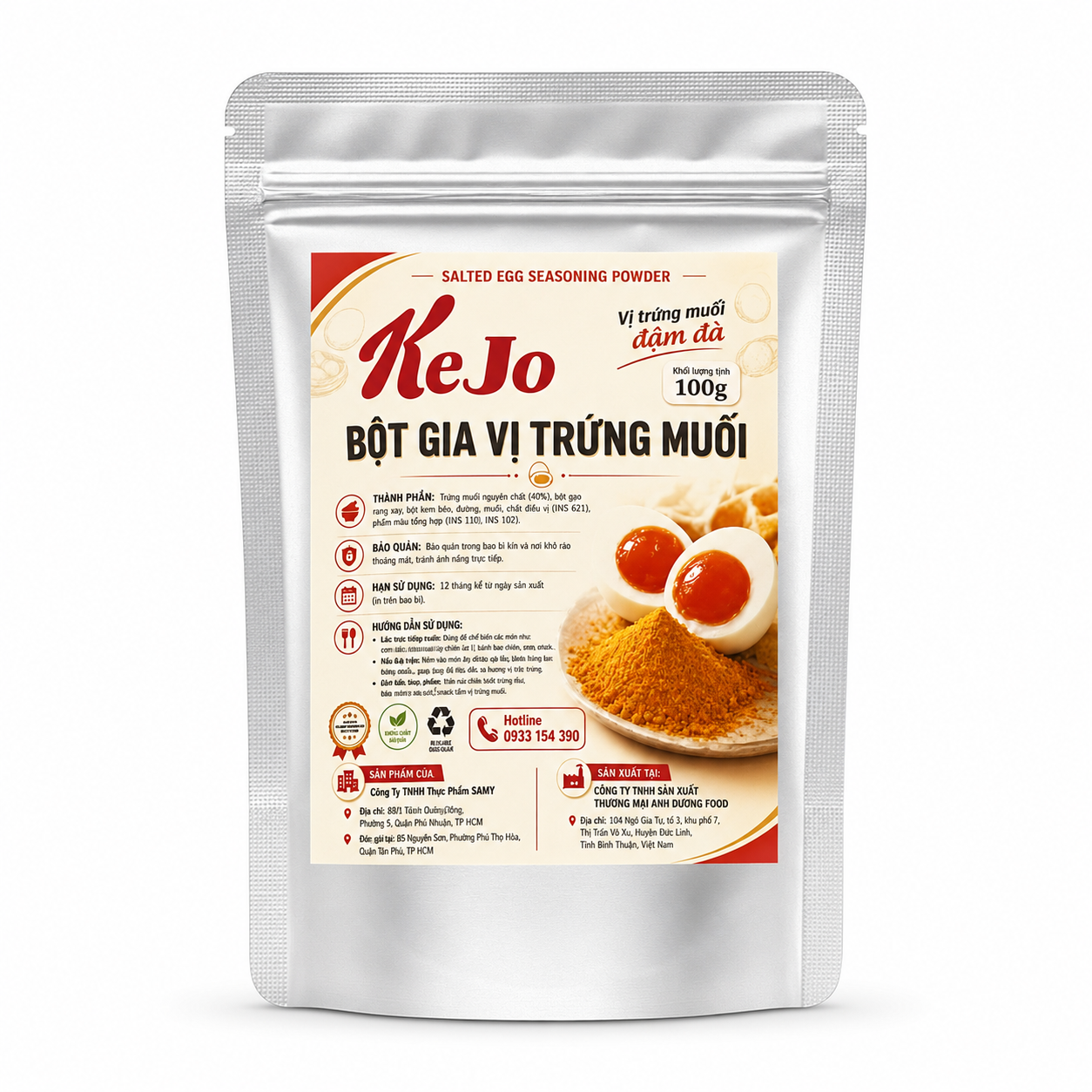 Bột Gia Vị Trứng Muối KeJo 100g